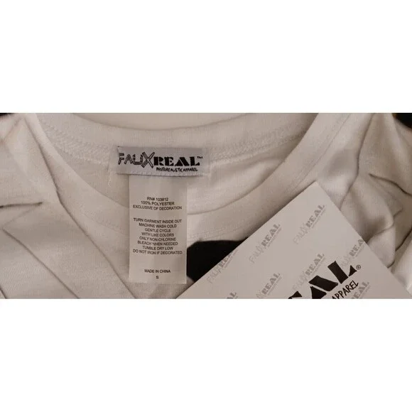 “Faux Real” Womens Small Dress Up Captain Halloween Costume Photorealistic Shirt - Picture 7 of 7